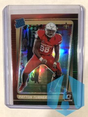 2021 Donruss Optic Red Green Prizm Payton Turner #P-342 Rookie RC